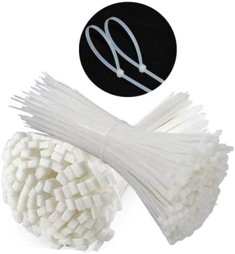 3,6x200 Beyaz Kablo Bağı 20cm Plastik Cırt Kelepçe Toplayıcı-100 Adet