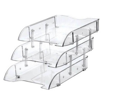 Kraf Evrak Rafı Tekli 3'lü Raflı Şeffaf 829G Kraf