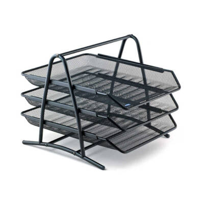 Mimaks Perfore Evrak Rafı Metal 3 Katlı Siyah