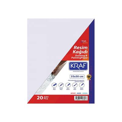 Kraf Resim Kağıdı 35x50 20'li Kraf