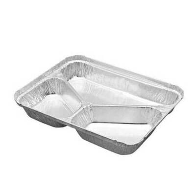 3 Bölmeli Alüminyum Kap 100 lü