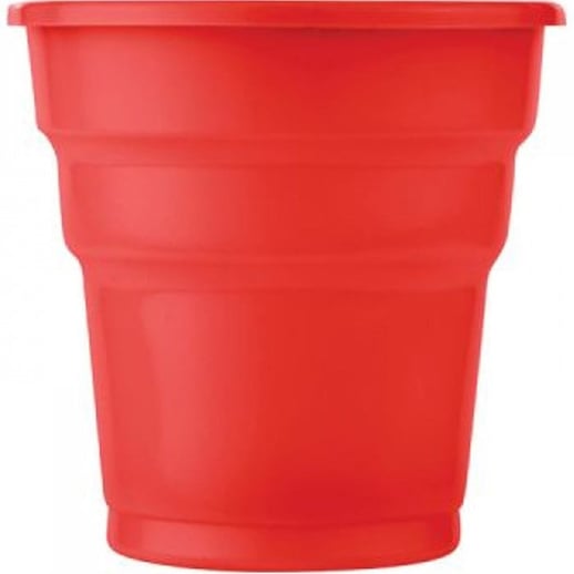 Kırmızı Plastik Bardak 5 Adet 200 ml