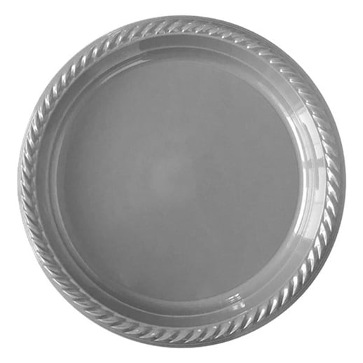 Siyah Plastik Tabak 22 cm 5 Adet