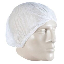 Tek Dikişli Lastikli Beyaz Bone 100 lü