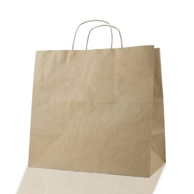 Burgu Saplı Kraft Çanta 28x28x16 Cm