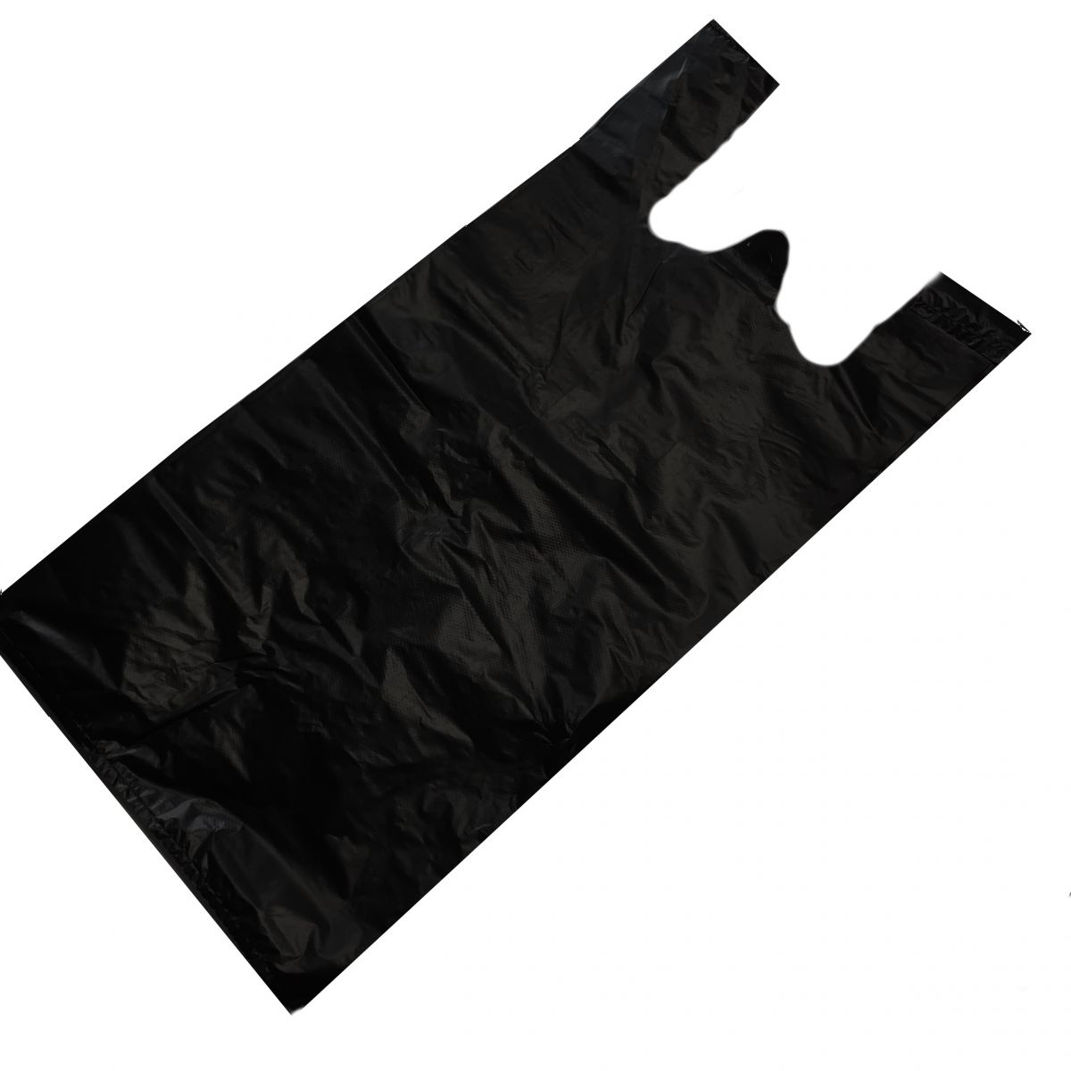 Siyah Hışır Poşet - Atlet Poşet orta boy 28/56 cm 1 kg