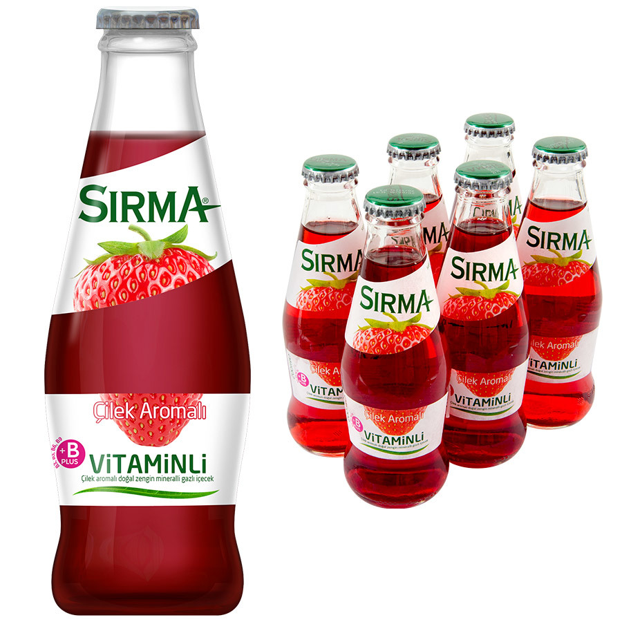 Sırma Vitaminli B-Plus Çilek Aromalı 200 Ml x 24
