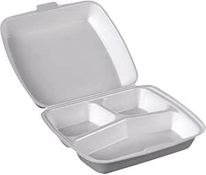 Köpük Tabak Üç Gözlü Kapaklı (100 Adet)