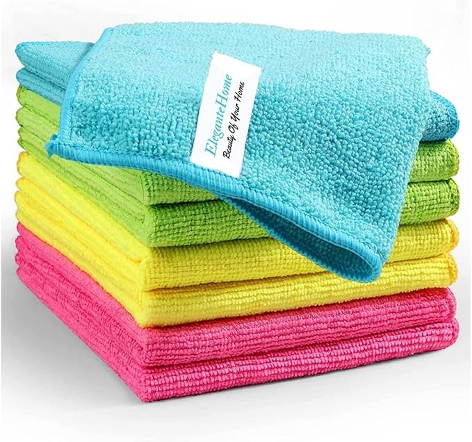Mikrofiber Temizlik Bezi 8'li Çok Amaçlı İz Bırakmaz İlbays Temizlik Bez - Renkli Oto Kurulama Bezleri - Mutfak Bezi - Leke Bırakmaz Bulaşık Kurulama Bezi