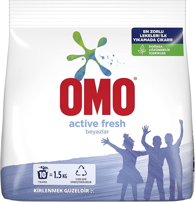 Omo Active Fresh Beyazlar Toz Deterjanı 1.5 kg