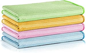 Mikrofiber Süper Sihirli Bez, Kurulama Bezi, iz bırakmayan Bez, Mutfak, Banyo | 40x40cm | Cam ve Ayna Bezi | x4 Adet