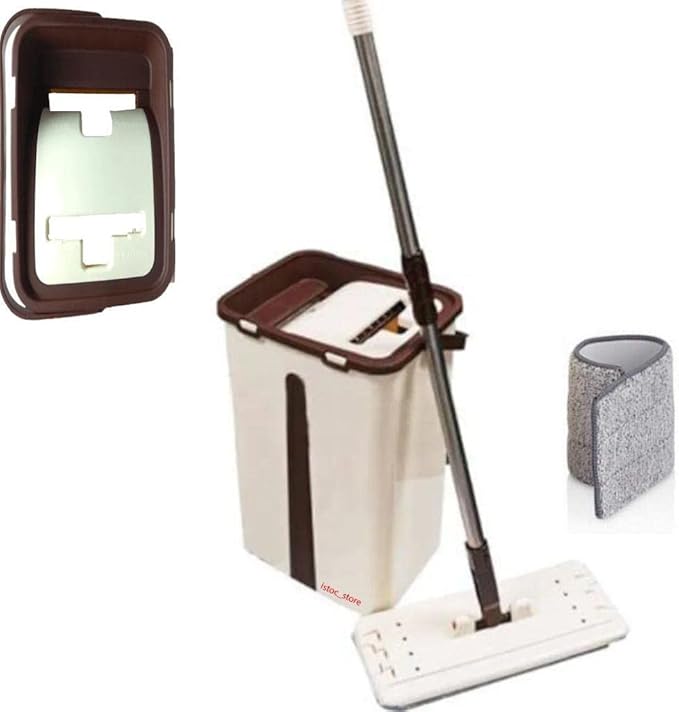 Yeni Nesil Microfiber Tablet Mop Pratik Temizlik Seti 2 Hazneli Üst Düzey Yer ve Duvar Temizlik Seti