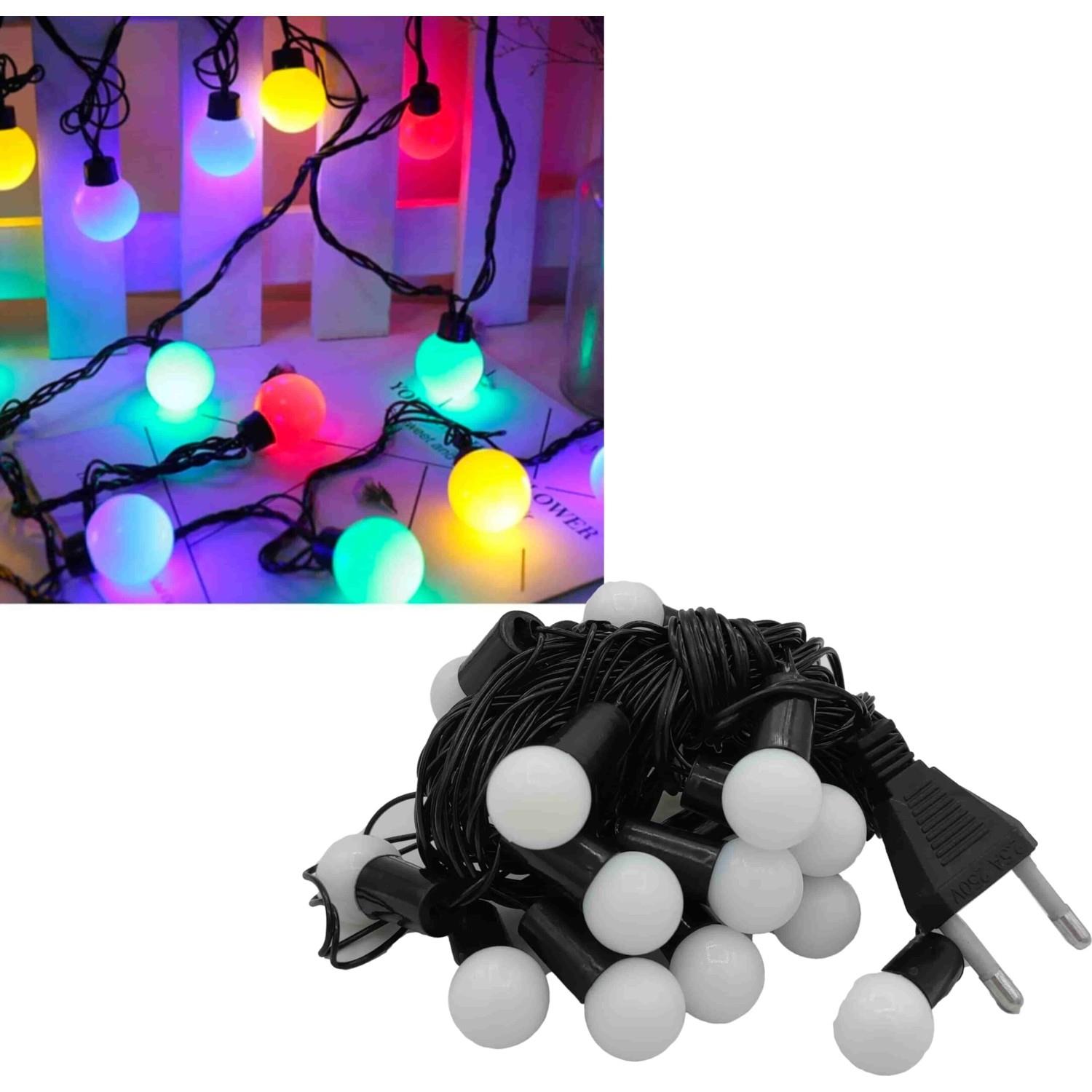 Yılbaşı Yeniyıl Dekorasyonu Top LED Işık 5 Metre Yılbaşı Ağacı İçin 5 Metre KARIŞIK RENKLİ Led Yılbaşı Ağacı Işığı