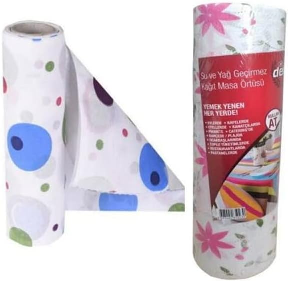 Kullan At Masa Örtüsü Sıvı Geçirmez Tek kullanımlık 100x120 cm Sofra Kağıdı 12 adet